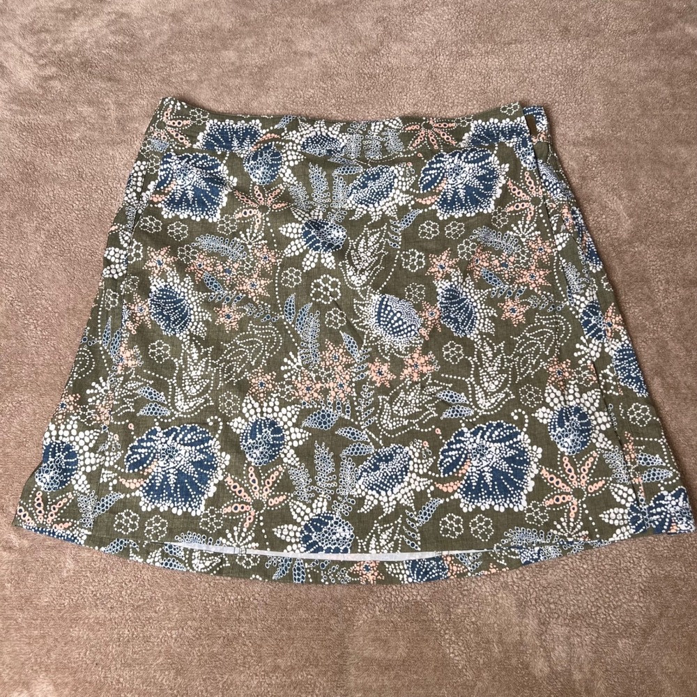 RipSkirt Hawaii Wrap Skirt Womens Large Olive La Boheme Floral Quick Dry NWT